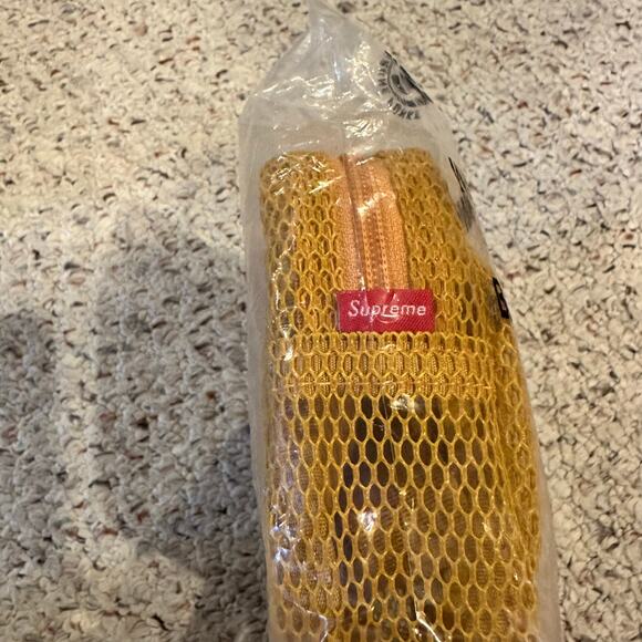 Supreme Cordura Mesh Shoulder Belt Bag Gold Yellow Fanny Pack Small Logo SS20 - Picture 9 of 9